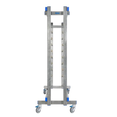 ROLL STORAGE TROLLEY EQUIPPED WITH 8 STEEL TUBES AND HIGH QUALITY CASTORS