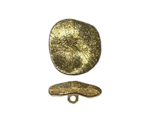 Zamak Round Sew-on Button - Hammered Effect